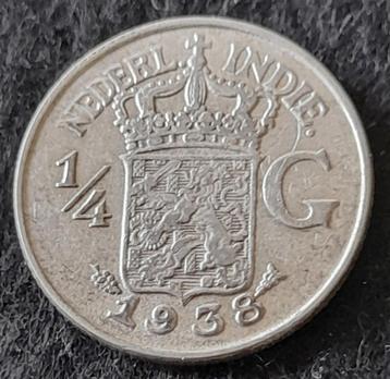 Nederlands Indie 25 cent 1938 (lot 1) beschikbaar voor biedingen