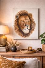 Schilderij Leeuwenkop – Handgeschilderd, Ophalen of Verzenden