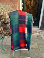 Vintage wollen deken Hollands Glorie blauw groen rood, Huis en Inrichting, Woonaccessoires | Plaids en Woondekens, Ophalen of Verzenden