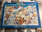 King Legpuzzel 1000 Stukjes - Wintersport, Ophalen of Verzenden, 500 t/m 1500 stukjes, Zo goed als nieuw, Legpuzzel