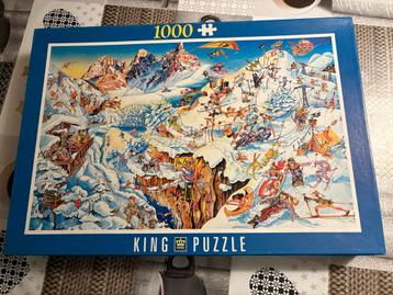 King Legpuzzel 1000 Stukjes - Wintersport beschikbaar voor biedingen