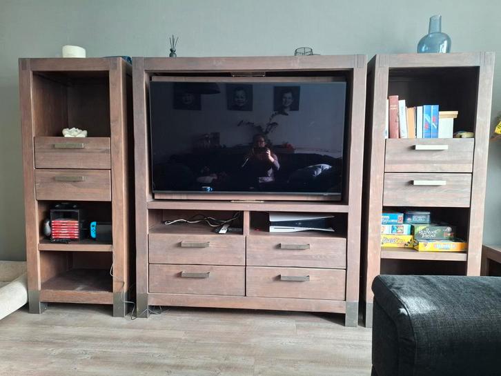 Massief eikenhouten Meubels woonkamer, Huis en Inrichting, Complete inboedels, Ophalen