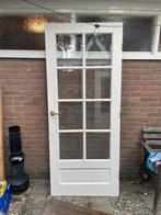 Houten Binnendeur met facet geslepen glas, Doe-het-zelf en Verbouw, Deuren en Horren, Ophalen, Gebruikt, 80 tot 100 cm, Binnendeur