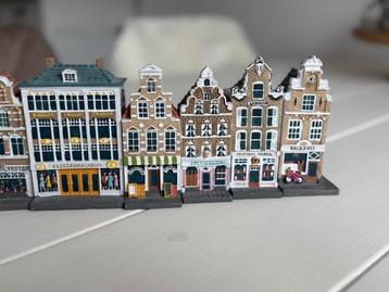 Miniatuur Grachtenpandjes Set - 9 Stuks Decoratief Antiek L beschikbaar voor biedingen