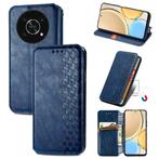 Honor Magic 4 Lite -- Luxe PU Lederen Wallet Case _ Blauw, Verzenden, Nieuw, Hoesje of Tasje