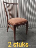Vintage houten stoel stoelen eetkamerstoelen spijlenstoelen, Twee, Gebruikt, Hout, Ophalen