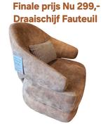 LOUIS  FAUTEUIL OP DRAAISCHIJF VAN 899 nu 299, Huis en Inrichting, Fauteuils, Ophalen of Verzenden, Nieuw, Hout, 125 cm of meer