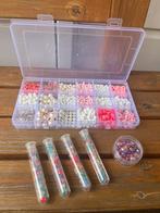 Kralen rijgen - zelf sierraden maken wit roze in sorteerdoos, Ophalen of Verzenden