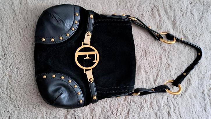 Ferre Zwart Gouden Tas, Sieraden, Tassen en Uiterlijk, Tassen | Damestassen, Zo goed als nieuw, Handtas, Zwart, Ophalen