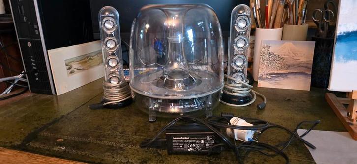 Harman Kardon Soundsticks Wireless 3 - Iconisch Design!, Audio, Tv en Foto, Luidsprekers, Gebruikt, Front, Rear of Stereo speakers