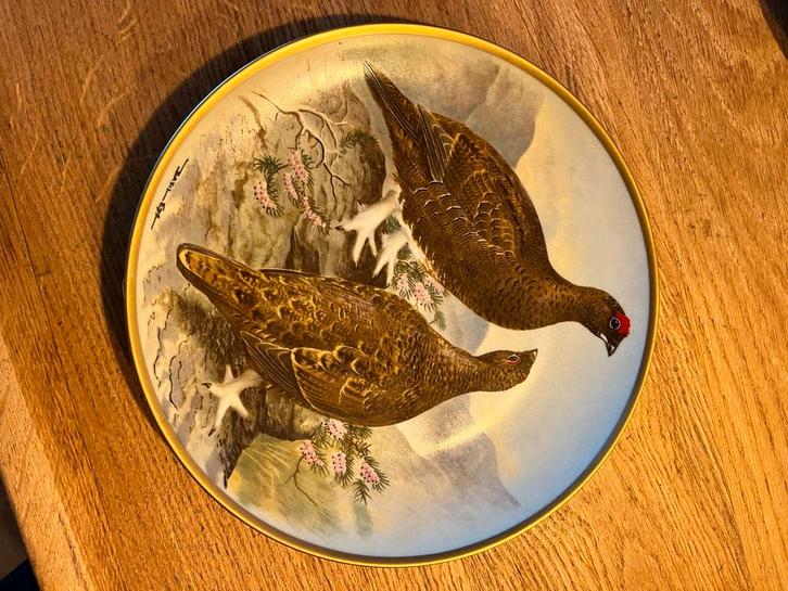 Franklin Porselein Bord - Red Grouse Basil Ede Gamebirds Wer, Antiek en Kunst, Antiek | Porselein, Ophalen
