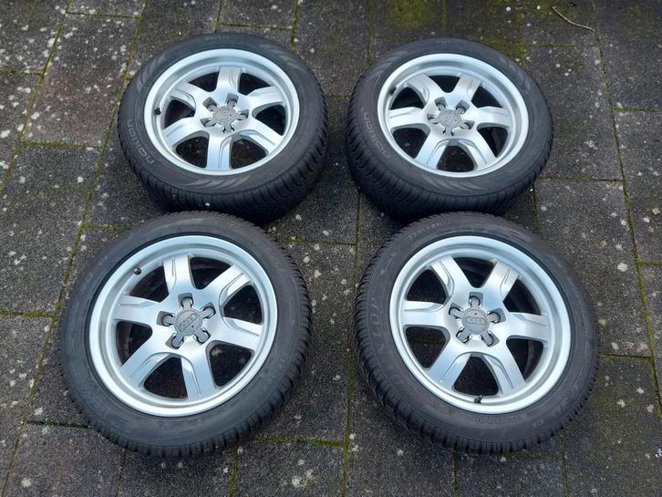 17 inch Audi velgen met winterbanden, Auto-onderdelen, Banden en Velgen, Winterbanden, 17 inch, 225 mm, Ophalen of Verzenden