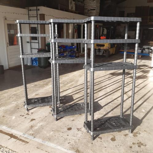 Stellingkast Kunststof 2 stuks zwart, Huis en Inrichting, Kasten | Stellingkasten, Gebruikt, Ophalen