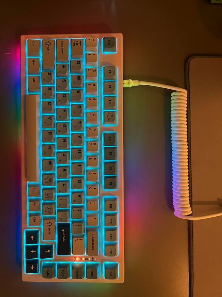 Yunzii yz75 (custom), Computers en Software, Toetsenborden, Zo goed als nieuw, Qwerty, Draadloos, Gaming toetsenbord, Multimediatoetsen