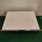 Vintage salontafel wit chrome, Huis en Inrichting, Tafels | Salontafels, Ophalen, Gebruikt, 100 tot 150 cm, Vintage