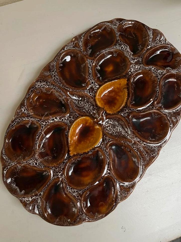 Oester Serveerschaal - Chique Eyecatcher, Antiek en Kunst, Antiek | Schalen, Ophalen of Verzenden