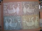 Hubert Bekman "Dieren" (Acrylverf op karton) tekening NHS, Ophalen of Verzenden