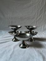 Vintage Franse RVS ijscoupes | jaren 70 | inox | set van 5, Ophalen, Overige materialen, Overige stijlen, Overige typen
