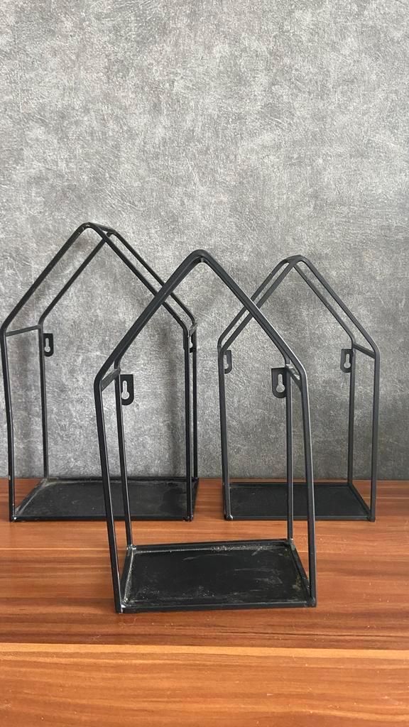 3 Huisjes Wanddecoratie - Stijlvol & Uniek!, Huis en Inrichting, Woonaccessoires | Wandplanken en Boekenplanken, Zo goed als nieuw