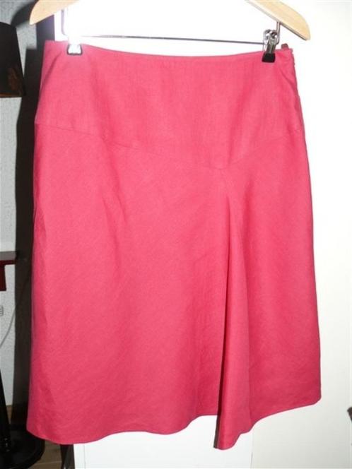 C615A Steppin Out mt 38 nieuw rok rozerood linnen, Kleding | Dames, Rokken, Nieuw, Maat 38/40 (M), Rood, Knielengte, Verzenden