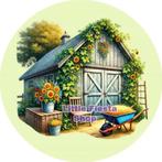LF8997 icing frosting huisje schuur 20cm eetbare taart print, Ophalen of Verzenden, Nieuw, Taarten, Versiering