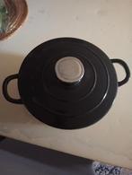 Smeg braadpan gietijzer zwart, Huis en Inrichting, Kookpan of Snelkookpan, Gietijzer, Ophalen of Verzenden, Zo goed als nieuw