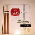 Antiek Blik Retro Vintage agio cigarillos medium tip, asbak,, Ophalen of Verzenden, Gebruikt, Overige typen