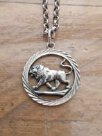 Sterrenbeeld hanger Leeuw met jasseronketting, Ophalen of Verzenden, Zo goed als nieuw, Zilver, Overige materialen