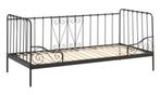 Zwart metalen bedframe., Kinderen en Baby's, Kinderkamer | Bedden, Ophalen, 85 tot 100 cm, Zo goed als nieuw, Matras