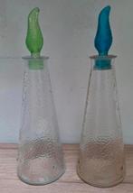 Set van 2 olie karafjes., Antiek en Kunst, Antiek | Glas en Kristal, Ophalen of Verzenden