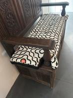Hal bankje antiek met nieuwe kussen., Huis en Inrichting, Banken | Sofa's en Chaises Longues, Tweepersoons, Ophalen of Verzenden