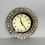 Hollywood regency klok van Junghans, goud en kristal, Ophalen of Verzenden, Zo goed als nieuw, Analoog, Wandklok