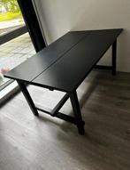 Eetkamer tafel zwart, Huis en Inrichting, 50 tot 100 cm, Rechthoekig, Zo goed als nieuw, Ophalen