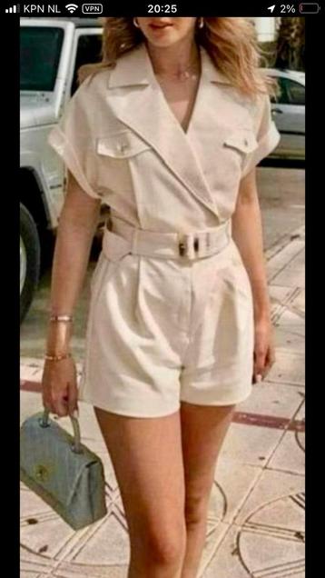 Topper! Deze Vanilla, Creme JoshV, Josh V playsuit XS beschikbaar voor biedingen