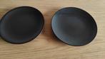 2 nieuwe ontbijtborden Action 20 cm  zwart, Ophalen of Verzenden, Zo goed als nieuw, Bord(en), Overige stijlen