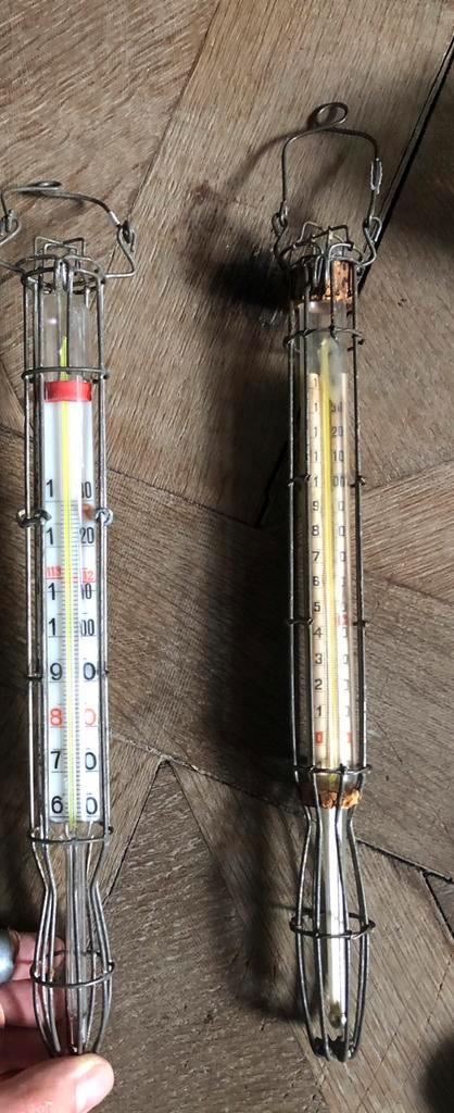 Oude Industriële Thermometers met Ophanging, Antiek en Kunst, Antiek | Keukenbenodigdheden, Ophalen of Verzenden