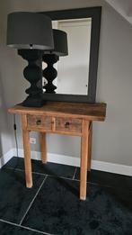 Prachtige houten sidetable, Ophalen, Zo goed als nieuw, 25 tot 50 cm, Rechthoekig