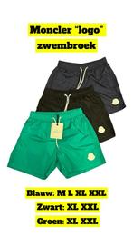 Moncler “Largo Logo” zwembroek zwart blauw groen - nieuw, Ophalen of Verzenden, Zwemshort
