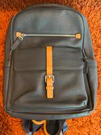 Stijlvolle Rugzak - Zwart/blauw Leer (barely used), 25 tot 40 cm, Zo goed als nieuw, 30 tot 45 cm, Ophalen