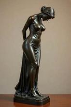 Antiek bronzen beeld naakt dame Aktien Cesellochaft, Antiek en Kunst, Ophalen, Brons