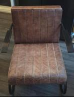 Gratis:Vintage bruine stoel, Huis en Inrichting, Stoelen, Gebruikt, Bruin, Leer, Ophalen of Verzenden