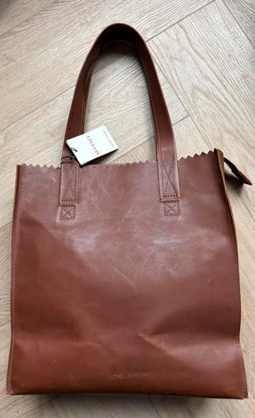 Myomy Paper Bag bruin leren shopper beschikbaar voor biedingen