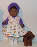 poppenkleertjes babypop born 43cm (overslagjurk set), Verzenden, Nieuw, Babypop