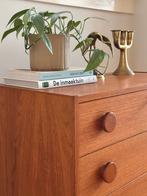 Vintage ladekast teak hout Deens jaren 50/60/70, Huis en Inrichting, Ophalen, Gebruikt, 50 tot 100 cm, 3 of 4 laden