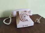 Witte PTT draaischijf telefoon, bakeliet, Ericsson, 1962, Ophalen of Verzenden, Zo goed als nieuw, Bakeliet
