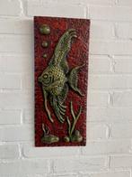 Wandbord Deens keramieken aardewerk wandplaket met vissen, Antiek en Kunst, Antiek | Keramiek en Aardewerk, Ophalen of Verzenden