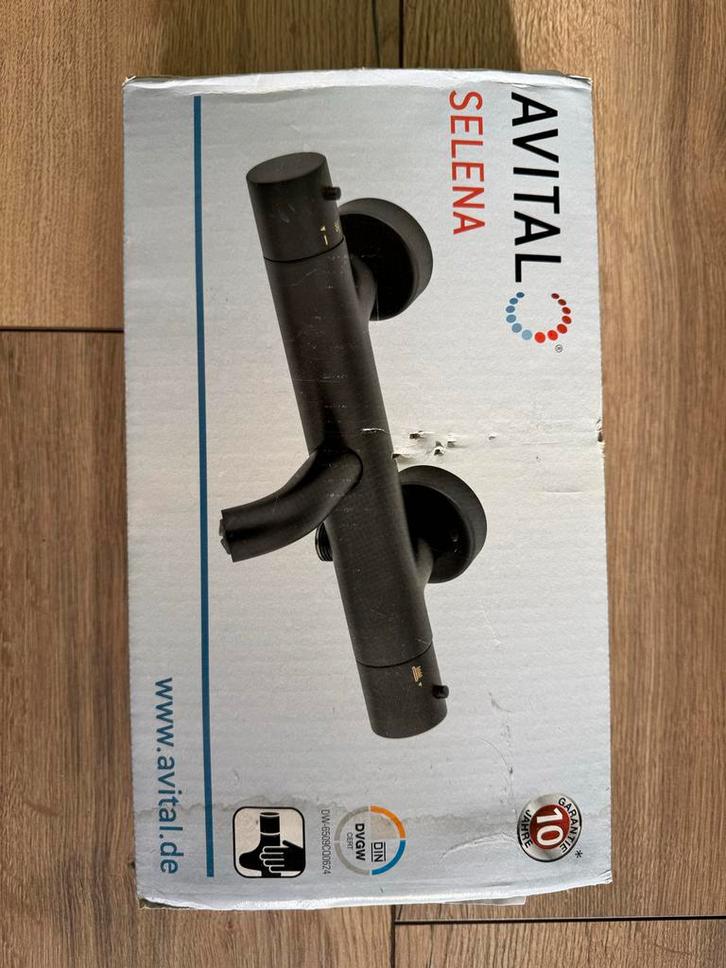Avital Thermostaat Badkraan Zwart - Nieuw in Doos, Doe-het-zelf en Verbouw, Sanitair, Nieuw, Bad, Ophalen of Verzenden