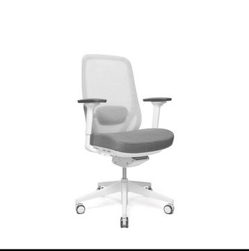  Bureaustoel Comfy, ergonomisch, 90mm zitkussen, wit en zwar beschikbaar voor biedingen