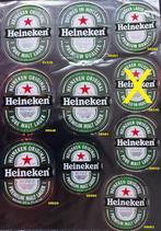 60-65 verschillende soorten (ongebruikte) bierstickers, Verzamelen, Biermerken, Nieuw, Overige typen, Heineken, Verzenden