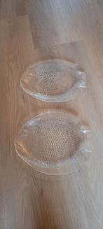 2 Glazen Vis Borden, Ophalen of Verzenden, Gebruikt